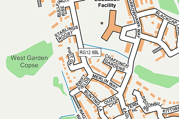 RG12 8BL map - OS OpenMap – Local (Ordnance Survey)