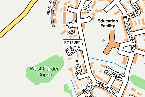 RG12 8BP map - OS OpenMap – Local (Ordnance Survey)