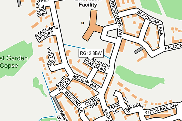 RG12 8BW map - OS OpenMap – Local (Ordnance Survey)