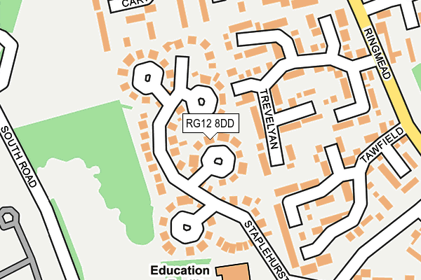 RG12 8DD map - OS OpenMap – Local (Ordnance Survey)