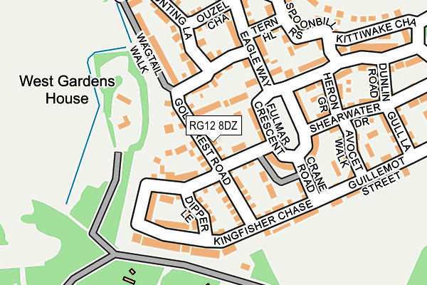 RG12 8DZ map - OS OpenMap – Local (Ordnance Survey)