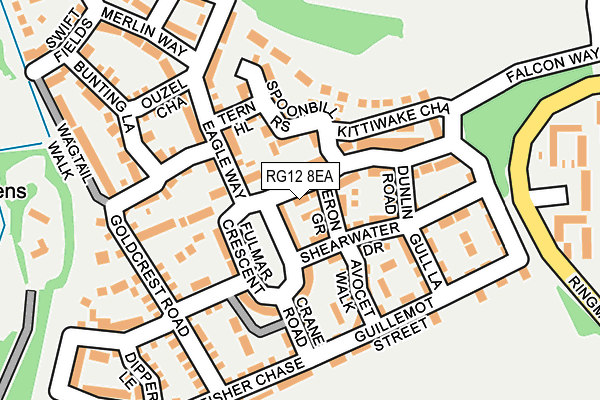 RG12 8EA map - OS OpenMap – Local (Ordnance Survey)