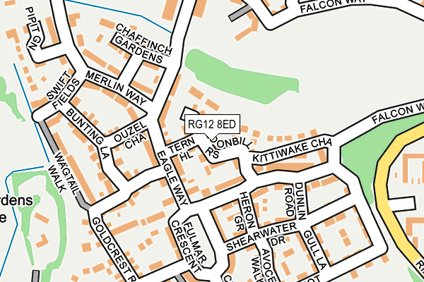 RG12 8ED map - OS OpenMap – Local (Ordnance Survey)