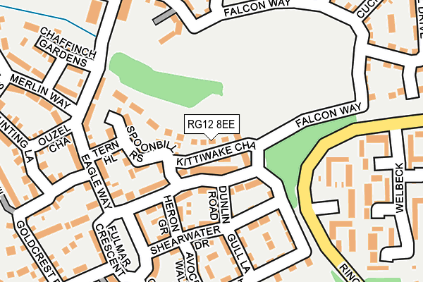 RG12 8EE map - OS OpenMap – Local (Ordnance Survey)