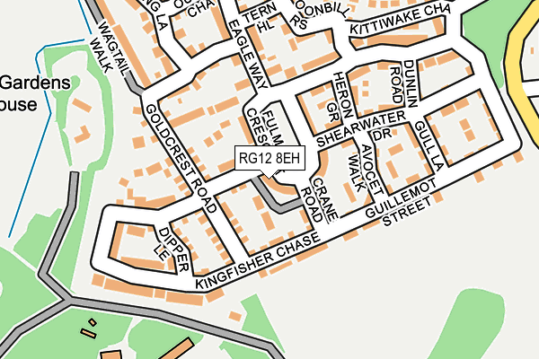 RG12 8EH map - OS OpenMap – Local (Ordnance Survey)