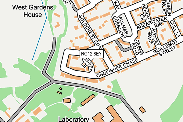 RG12 8EY map - OS OpenMap – Local (Ordnance Survey)