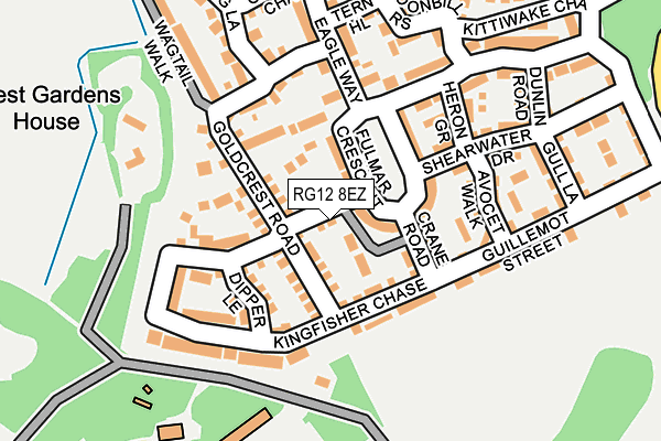 RG12 8EZ map - OS OpenMap – Local (Ordnance Survey)