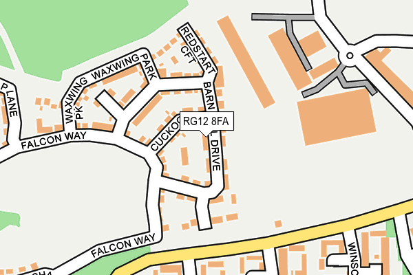 RG12 8FA map - OS OpenMap – Local (Ordnance Survey)
