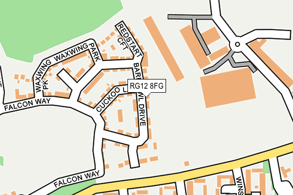 RG12 8FG map - OS OpenMap – Local (Ordnance Survey)