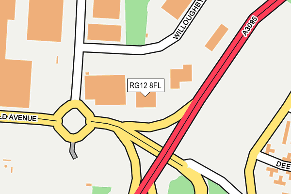 RG12 8FL map - OS OpenMap – Local (Ordnance Survey)
