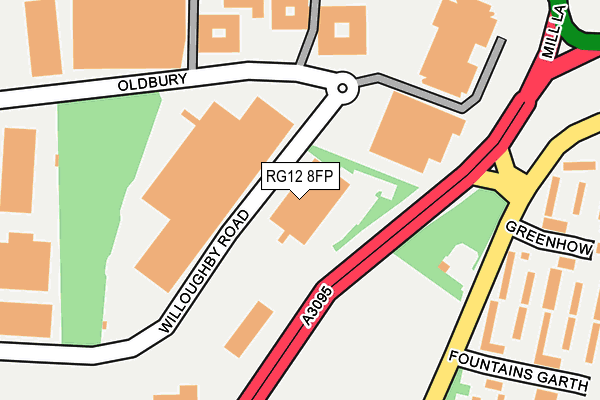 RG12 8FP map - OS OpenMap – Local (Ordnance Survey)