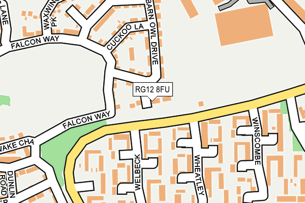 RG12 8FU map - OS OpenMap – Local (Ordnance Survey)