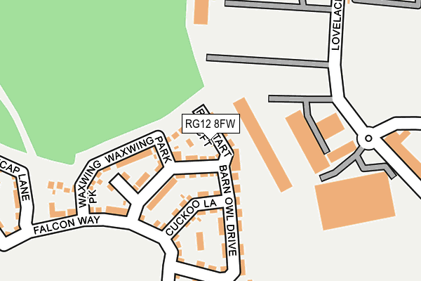 RG12 8FW map - OS OpenMap – Local (Ordnance Survey)