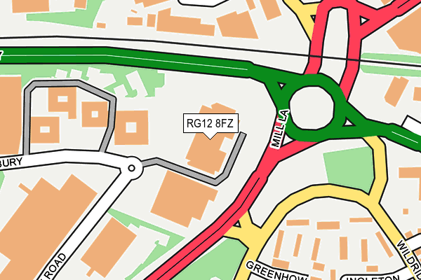 RG12 8FZ map - OS OpenMap – Local (Ordnance Survey)