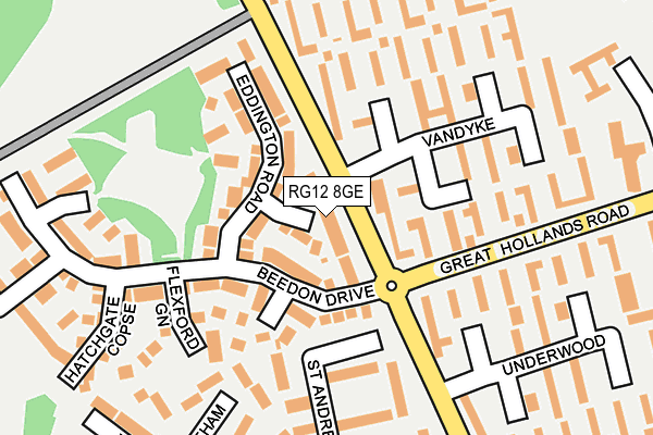 RG12 8GE map - OS OpenMap – Local (Ordnance Survey)