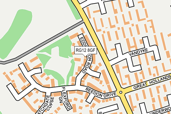 RG12 8GF map - OS OpenMap – Local (Ordnance Survey)