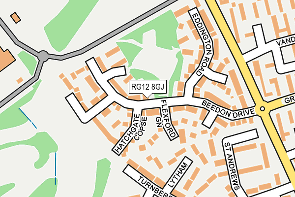 RG12 8GJ map - OS OpenMap – Local (Ordnance Survey)