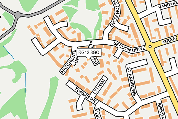 RG12 8GQ map - OS OpenMap – Local (Ordnance Survey)