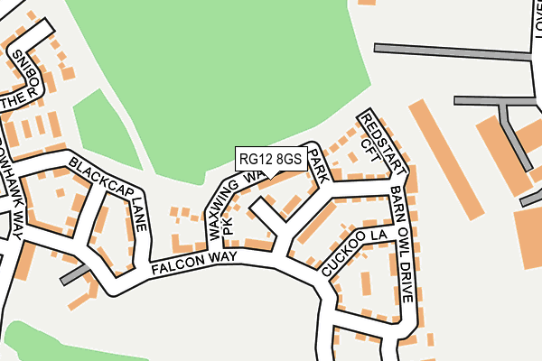 RG12 8GS map - OS OpenMap – Local (Ordnance Survey)