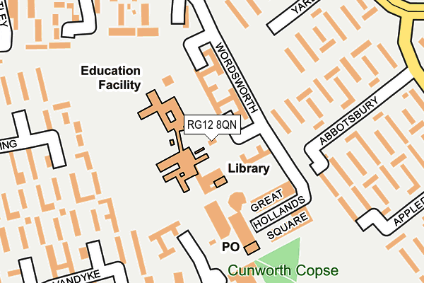 RG12 8QN map - OS OpenMap – Local (Ordnance Survey)