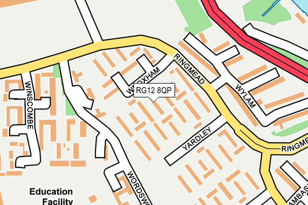 RG12 8QP map - OS OpenMap – Local (Ordnance Survey)