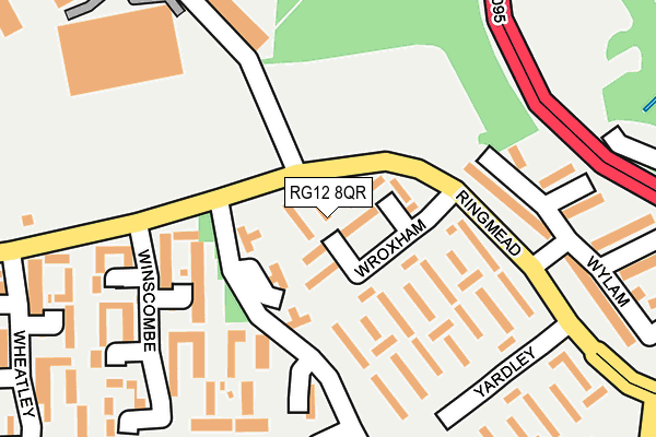 RG12 8QR map - OS OpenMap – Local (Ordnance Survey)