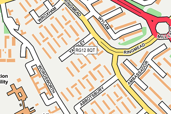 RG12 8QT map - OS OpenMap – Local (Ordnance Survey)