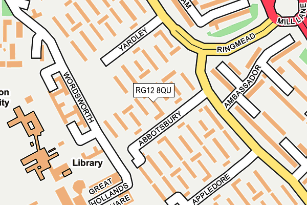 RG12 8QU map - OS OpenMap – Local (Ordnance Survey)