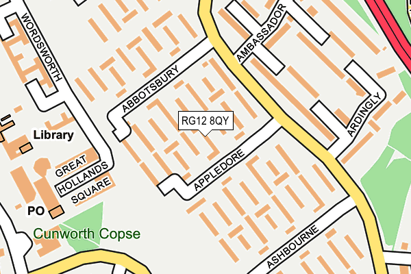 RG12 8QY map - OS OpenMap – Local (Ordnance Survey)