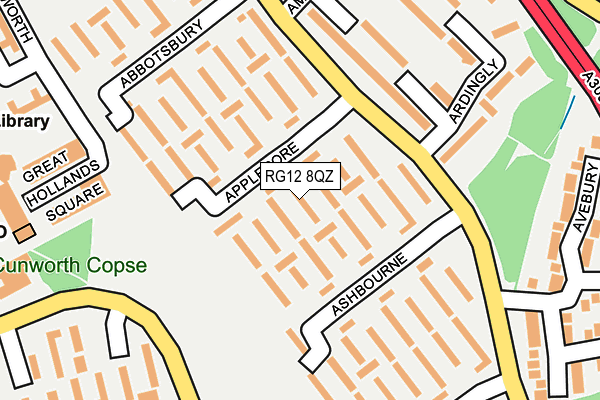 RG12 8QZ map - OS OpenMap – Local (Ordnance Survey)