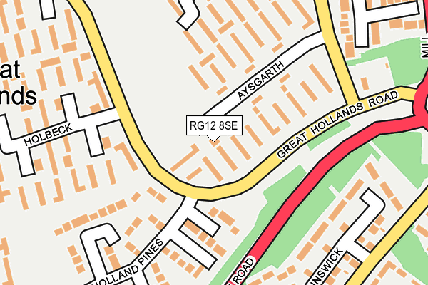 RG12 8SE map - OS OpenMap – Local (Ordnance Survey)