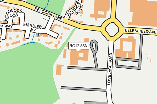 RG12 8SN map - OS OpenMap – Local (Ordnance Survey)