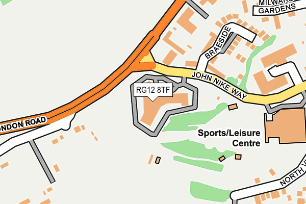 RG12 8TF map - OS OpenMap – Local (Ordnance Survey)