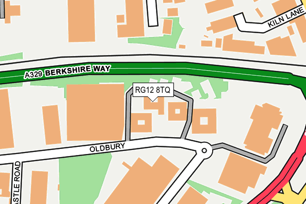 RG12 8TQ map - OS OpenMap – Local (Ordnance Survey)