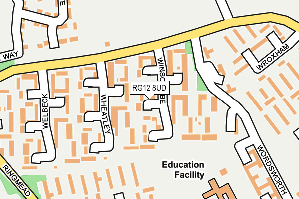 RG12 8UD map - OS OpenMap – Local (Ordnance Survey)