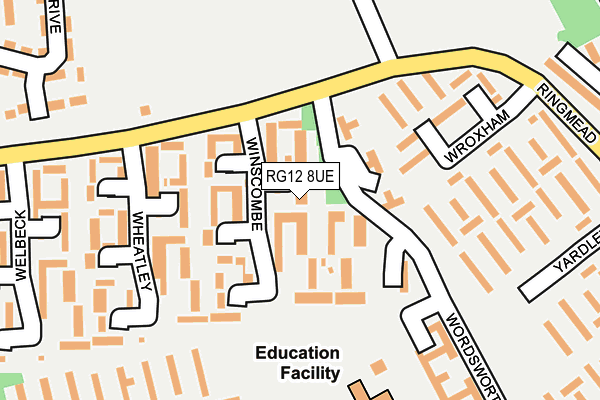 RG12 8UE map - OS OpenMap – Local (Ordnance Survey)