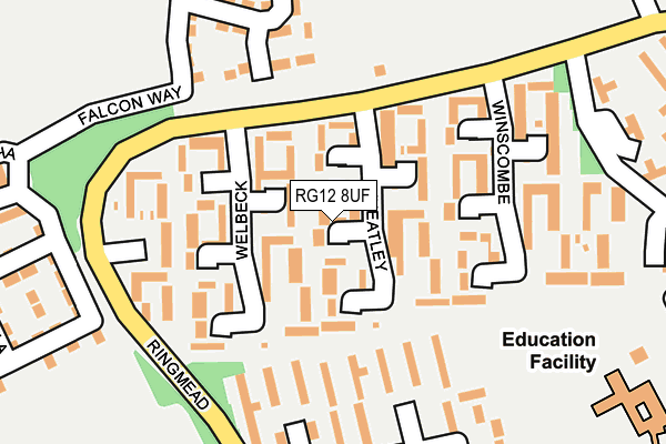 RG12 8UF map - OS OpenMap – Local (Ordnance Survey)