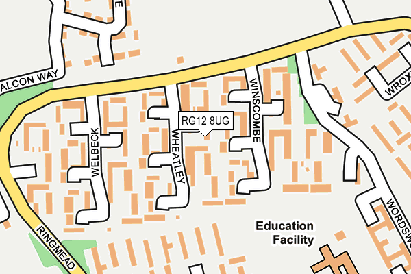 RG12 8UG map - OS OpenMap – Local (Ordnance Survey)