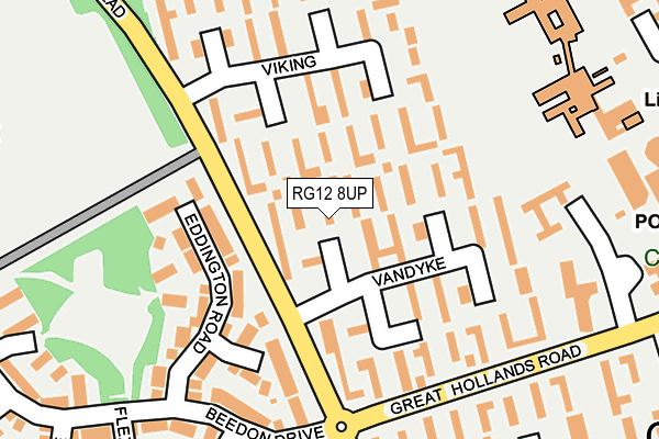RG12 8UP map - OS OpenMap – Local (Ordnance Survey)