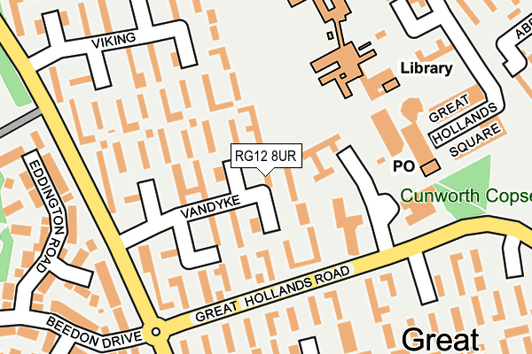 RG12 8UR map - OS OpenMap – Local (Ordnance Survey)