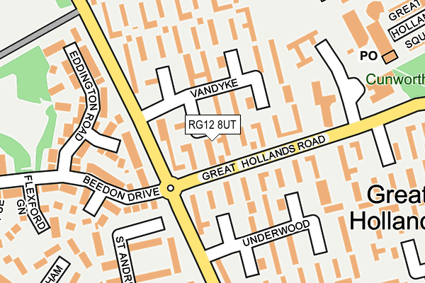 RG12 8UT map - OS OpenMap – Local (Ordnance Survey)