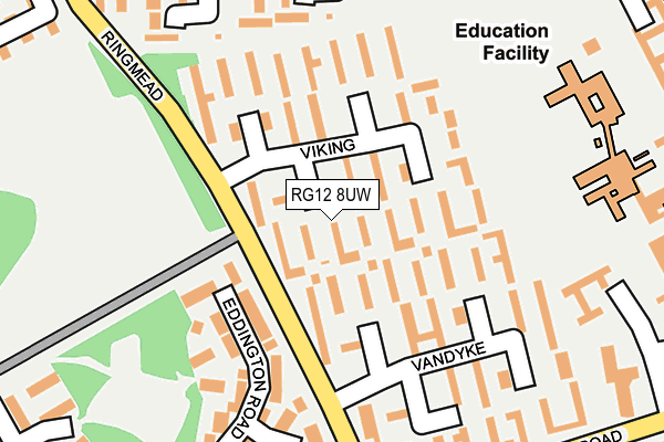 RG12 8UW map - OS OpenMap – Local (Ordnance Survey)