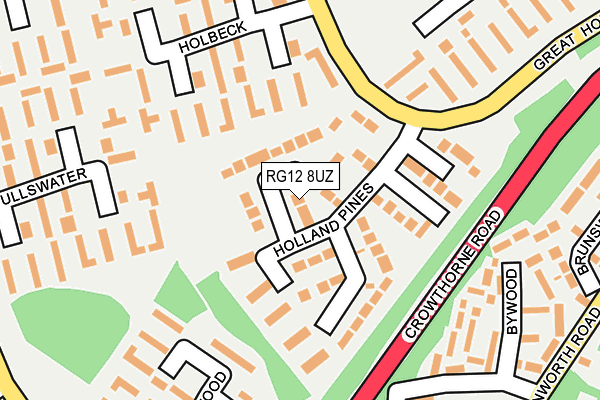 RG12 8UZ map - OS OpenMap – Local (Ordnance Survey)