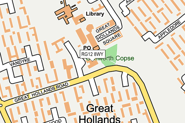 RG12 8WY map - OS OpenMap – Local (Ordnance Survey)