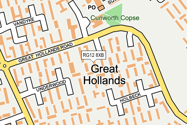 RG12 8XB map - OS OpenMap – Local (Ordnance Survey)