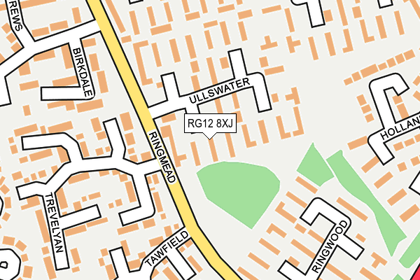 RG12 8XJ map - OS OpenMap – Local (Ordnance Survey)
