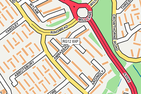 RG12 8XP map - OS OpenMap – Local (Ordnance Survey)