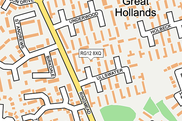 RG12 8XQ map - OS OpenMap – Local (Ordnance Survey)