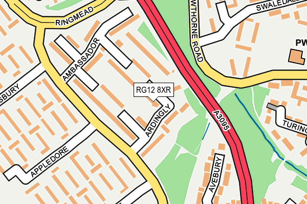 RG12 8XR map - OS OpenMap – Local (Ordnance Survey)