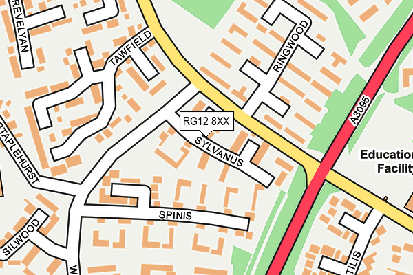 RG12 8XX map - OS OpenMap – Local (Ordnance Survey)
